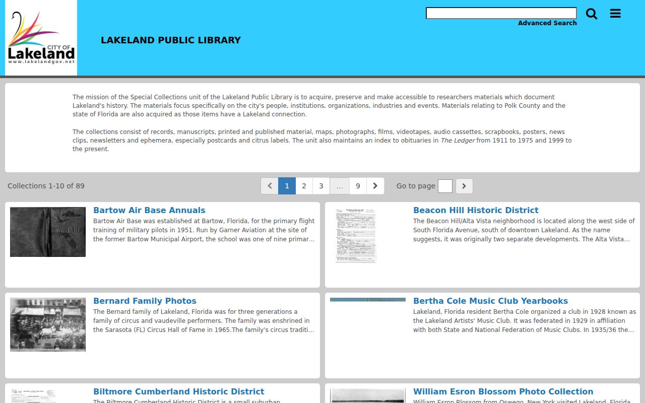Lakeland digital special collections for directory names and old addresses