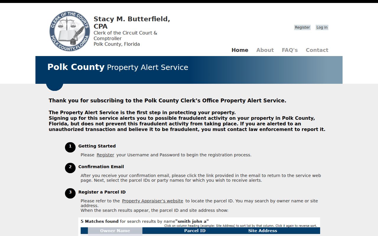 Lakeland residents directory Polk Property Alert