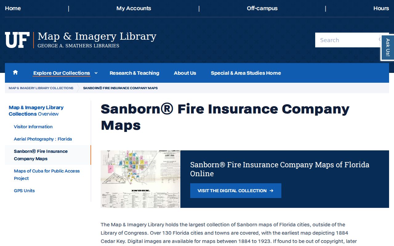 Lakeland previous residents in University of Florida Sanborn maps