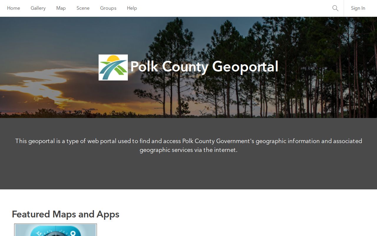 Polk County Geoportal used to browse Lakeland parcels by street